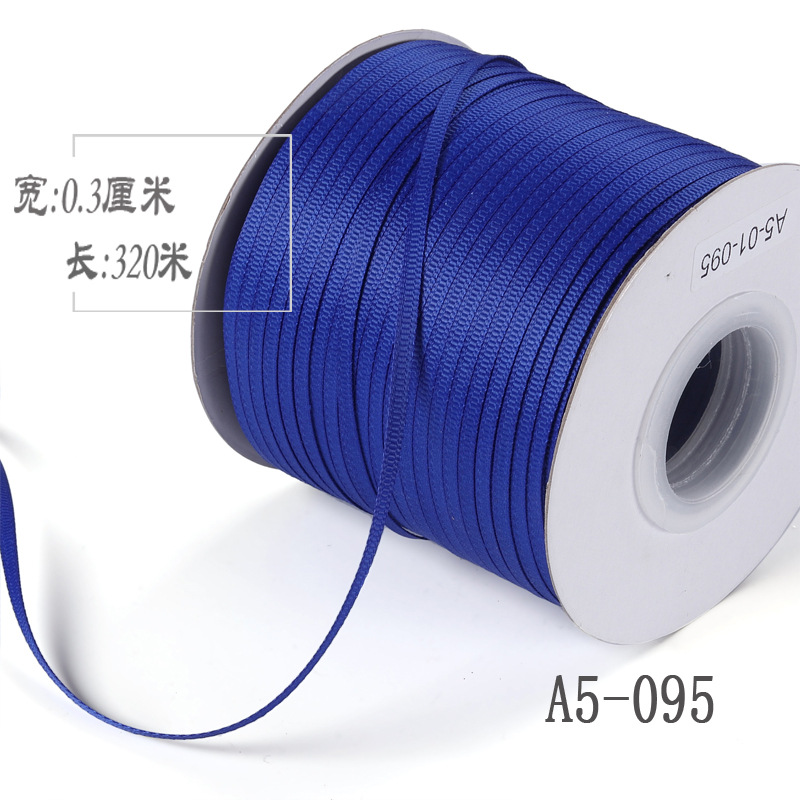 3mm de alta densidad costilla cinturón DIY cinta colgante etiqueta marcador embalaje cinta delgada cuerda de hilo