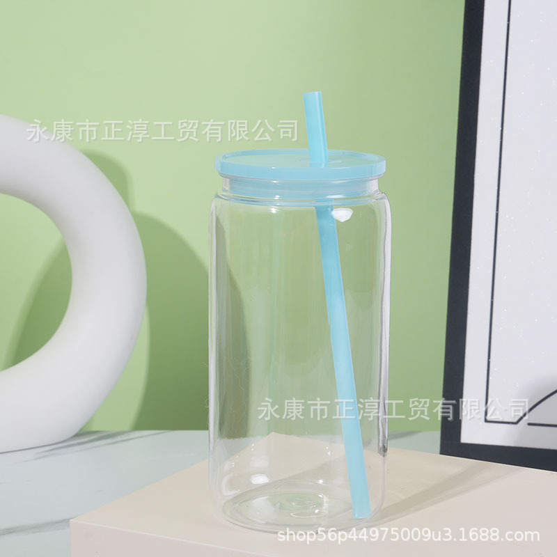 Vaso Mason de Plástico 16oz de Plástico PC, Ecológico, Monocapa, para Oficina y Hogar