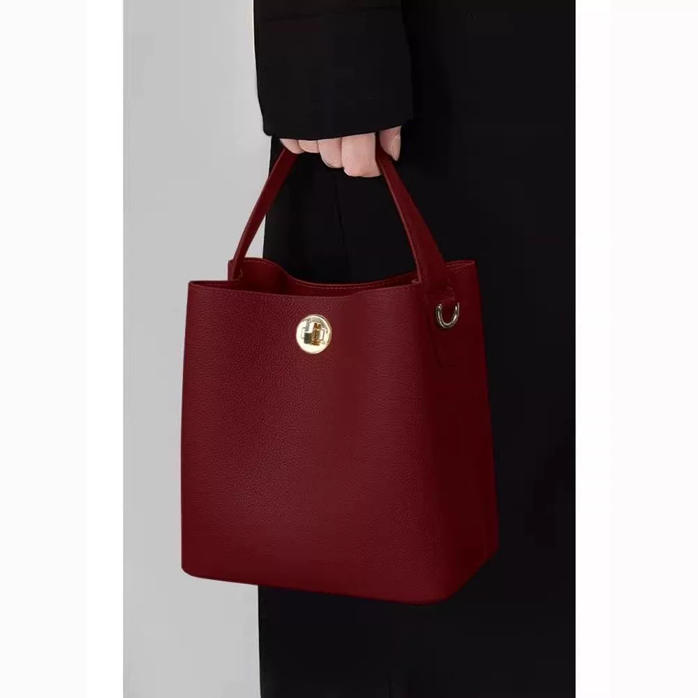 Французский ретро красный свадебный ковш сумка дамы 2024 новый большой объем подмышки на одно плечо сумка Тот свадебная сумка