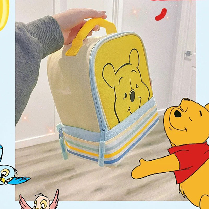 小熊维尼手提化妆包大容量印花方形收纳包女生可爱洗漱包个性小众