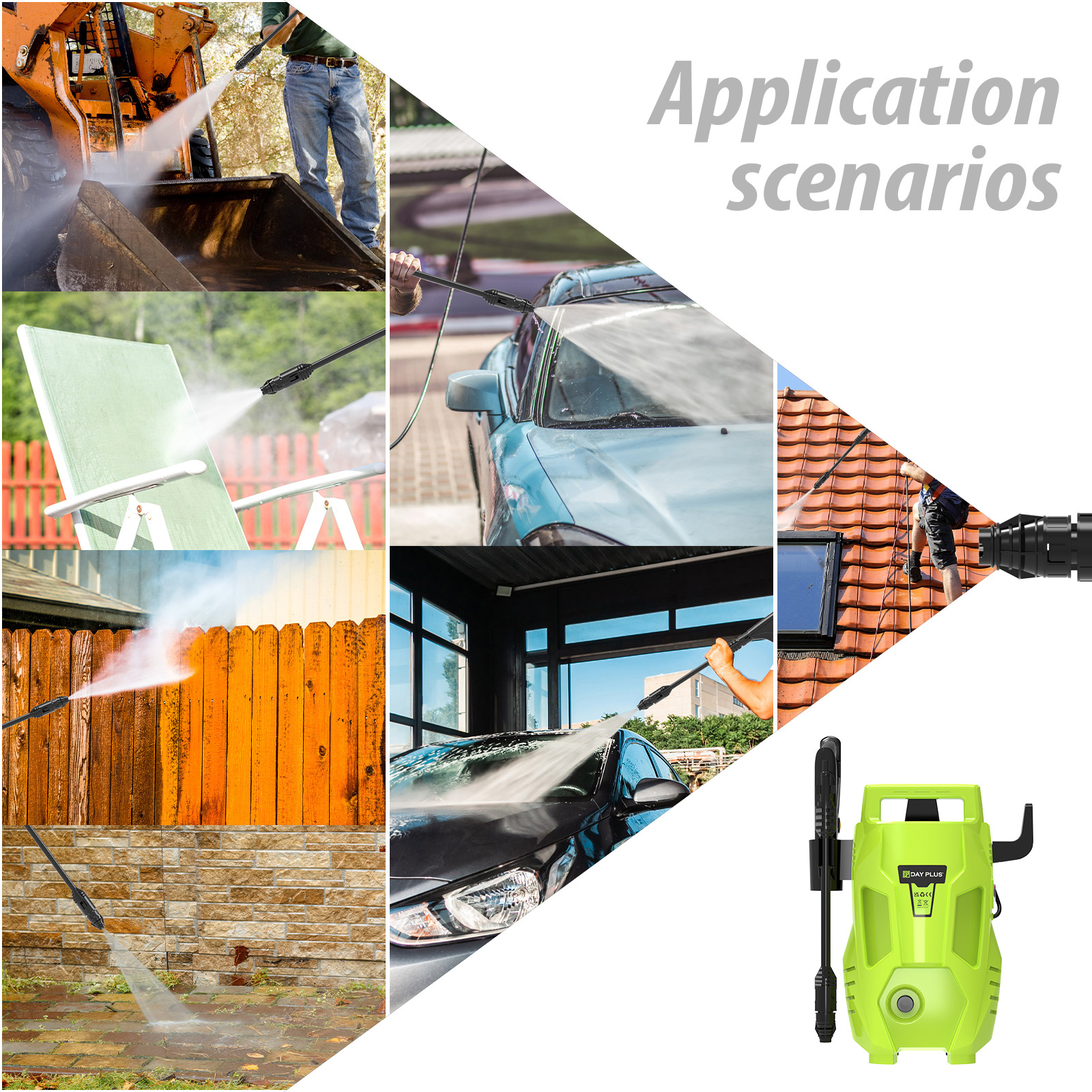 Household High Pressure Car Washer AC Universal Car Washer Water Pump Automatic Cleaning Machine Portable Water Gun Car Wash Artifact