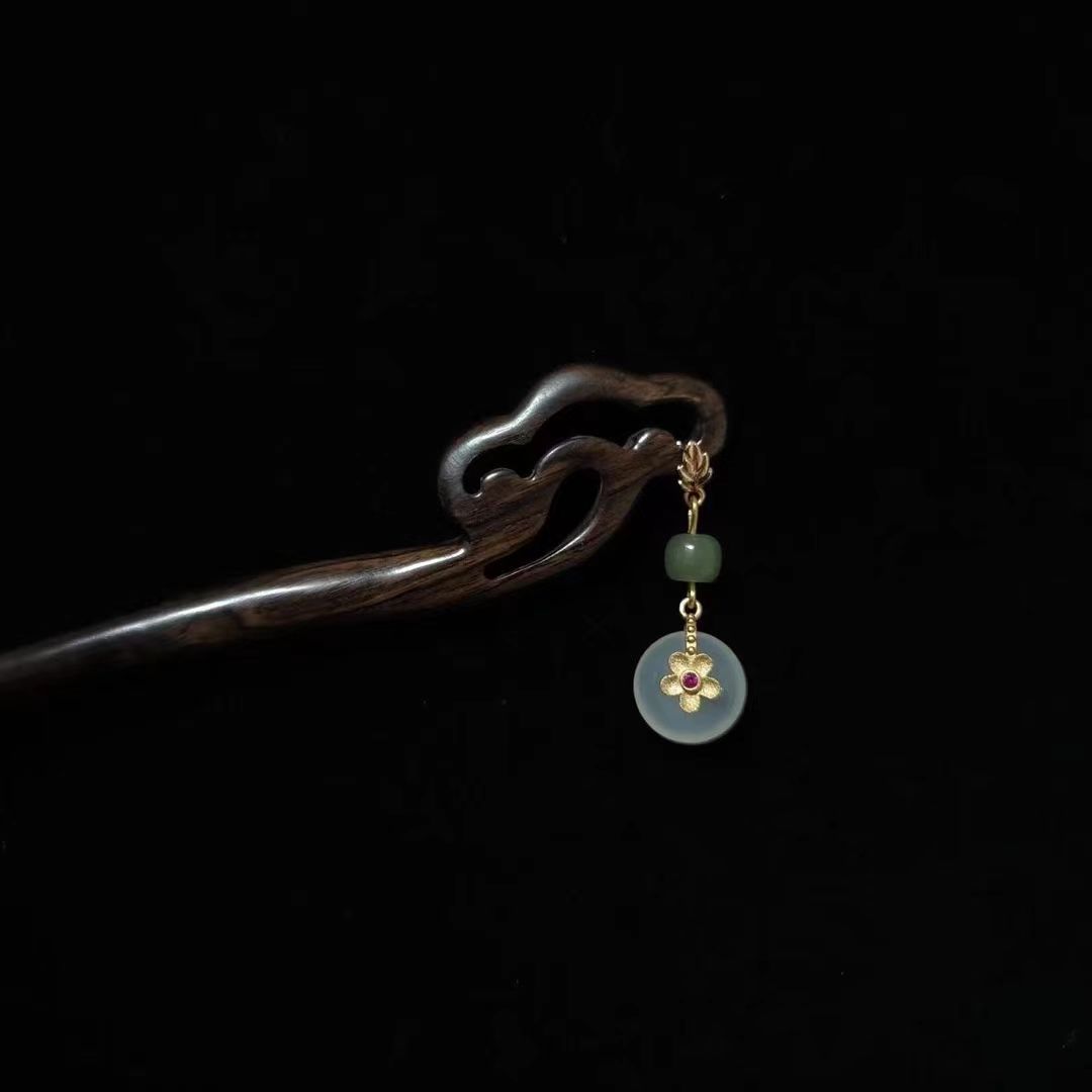 B55 핑 안순수 [내추럴 에보니 헤어핀]