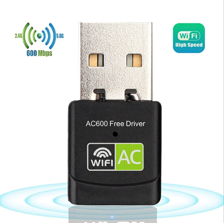 Двухдиапазонный USB Wi-Fi адаптер 2.4G/5.8G без ограничений скорости, для настольного ПК/ноутбука