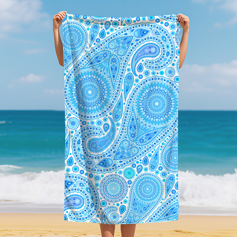 Transfronterizo amazónica microfibra toalla de playa instantánea de secado rápido impresión de agua toalla de baño de playa toalla de baño de playa