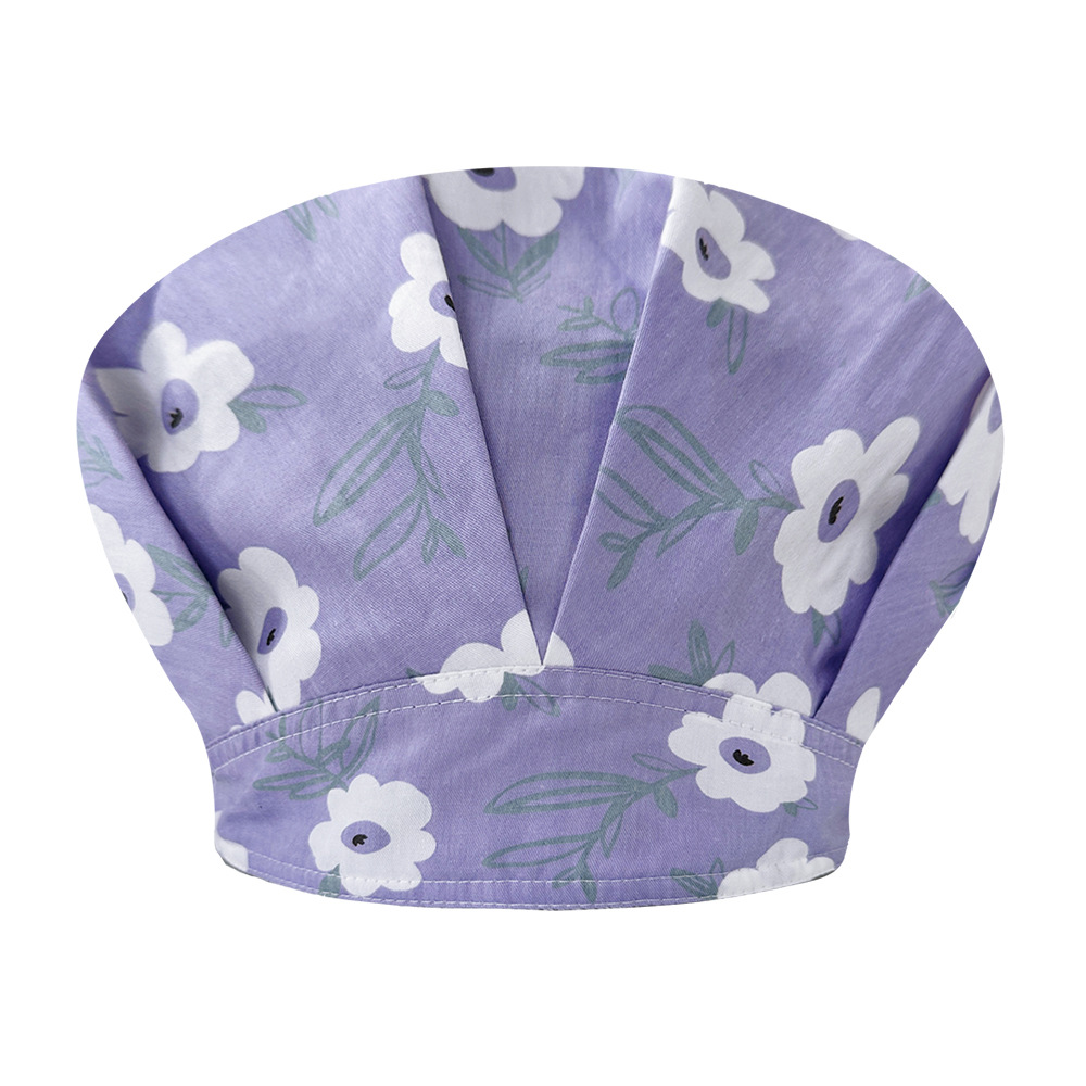Tapa de operación directa de fábrica impresión femenina pequeño animal lindo sombrero de enfermera algodón salón de belleza odontología oral sombrero