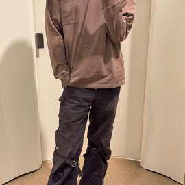 正确版本现货高品质U家新款口袋绣布字母长袖T恤时尚百搭男女同款