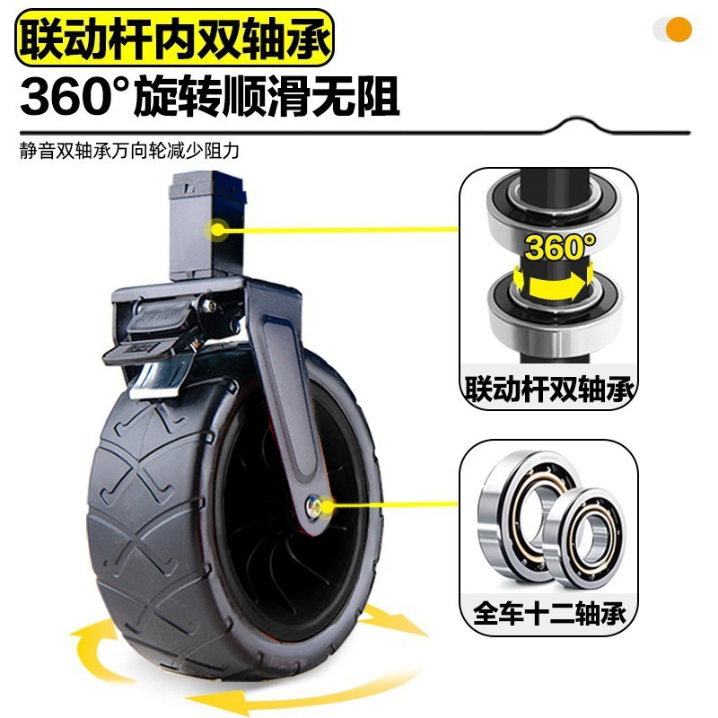 ベビーカー折りたたみトロリー天井四輪ペットベビーカーアウトドアキャンプキャンプウォーキングベビーバックオープニングトレーラー