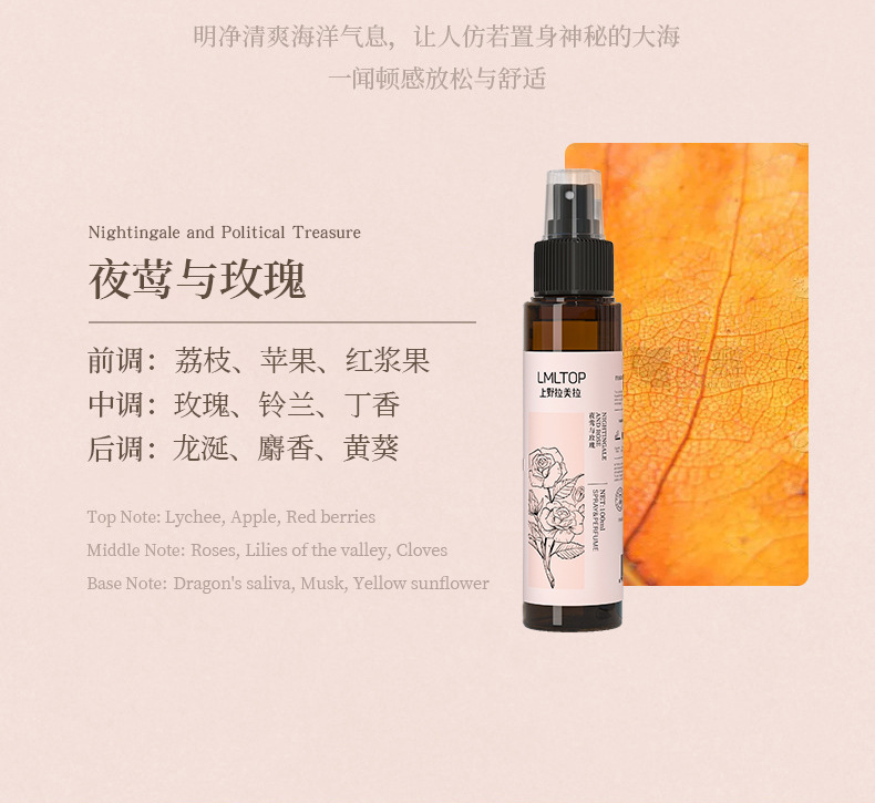 LMLTOP Clothing Fragrance Spray eliminates cigarette smell and clothing odor, anti-static in winter, long-lasting odor removal fragrance undefined