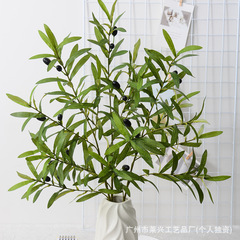 シミュレーション緑植4叉6叉多叉帯果オリーブ枝偽枝撮影装飾道具生け花家具置物バッチ
