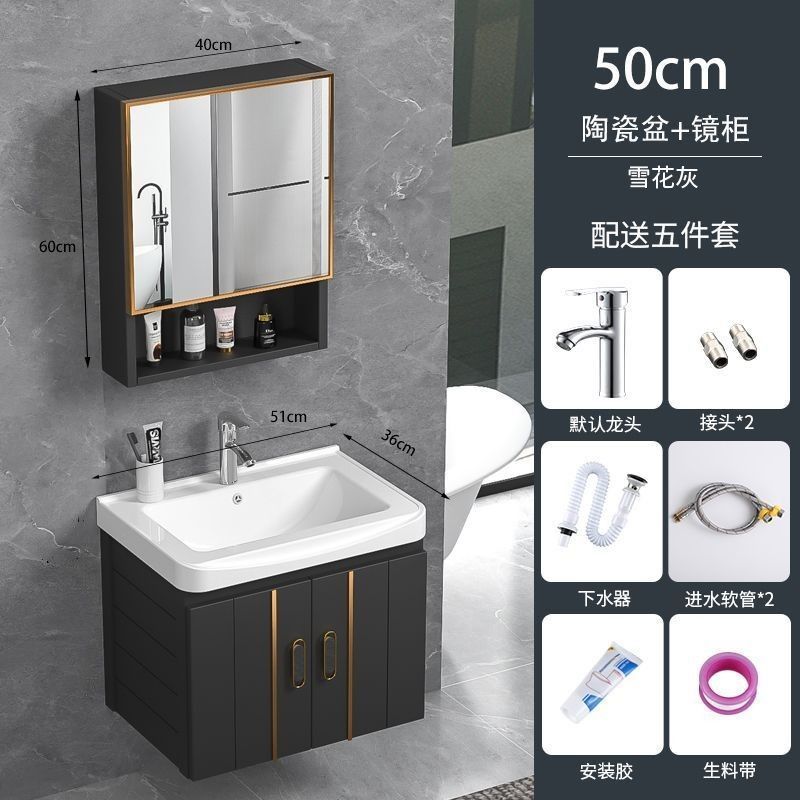 Espacio aluminio tocador tocador tocador tocador armario integrado tabla de roca encimera lavabo lavabo mueble de baño mueble de baño