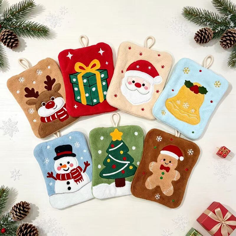 New Winter Square Christmas Hand Towel, Cute Hanging Hand Towel, Household Coral Fleece Towel for Christmas New Winter Square Christmas Hand Towel, Cute Hanging Hand Towel, Household Coral Fleece Towel for Christmas