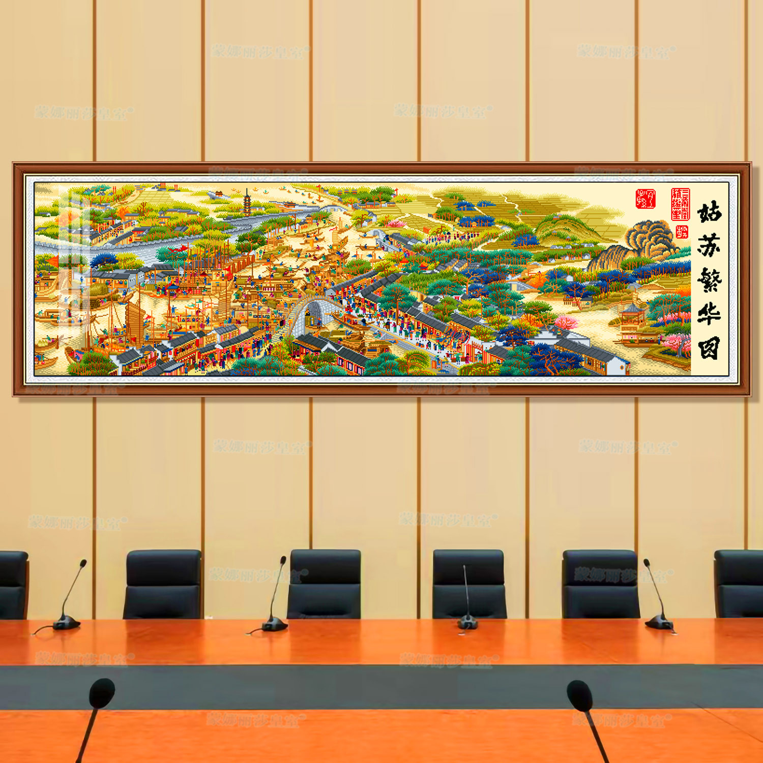 Monalisa Royal Cruz puntada Gu su Fanhua figura tela de seda antigua estilo chino bordado hecho a mano pintura decorativa hilo algodón image 4