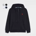 Zip-up Hoodie Black Red Logo