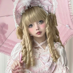 星程かつらベルサイユ少女-金色のローマ巻きショートヘア