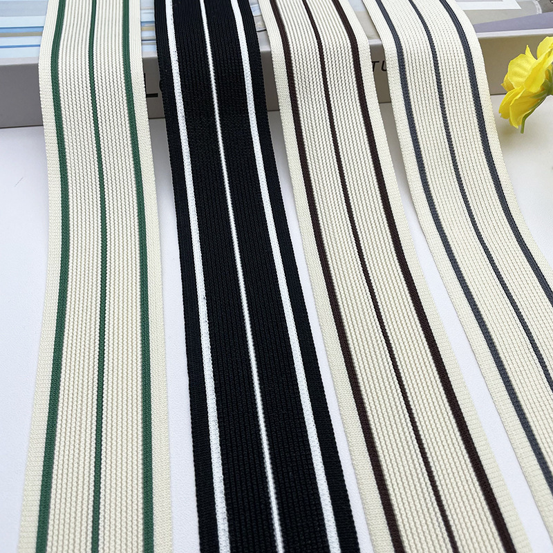 4cm Intercolor Stripesd Knitted Belt Sports Suit Side Strips Casual Sweatshirt and Sweatpants Side Strips Webbing Clothing Accessories 4cm Intercolor Stripesd Knitted Belt Sports Suit Side Strips Casual Sweatshirt and Sweatpants Side Strips Webbing Clothing Accessories
