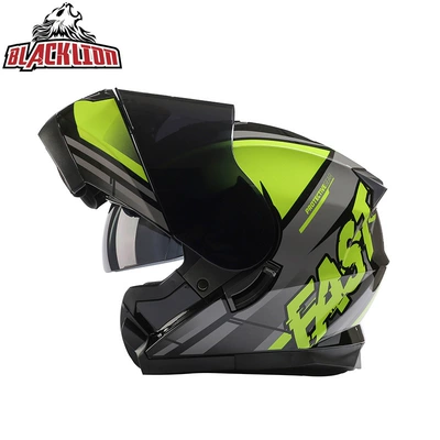 Breathable All-Season Full-Face Helmet – Motosiklet kaskı (dəbilqə) - green-fast-tea-mirror-m57-58
