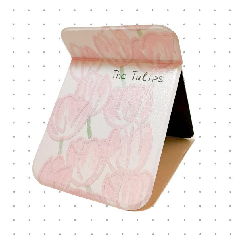 Maquillaje de escritorio estilo ins, dormitorio de estudiantes, oficina, vestidor pequeño, espejo grande plegable de escritorio portátil