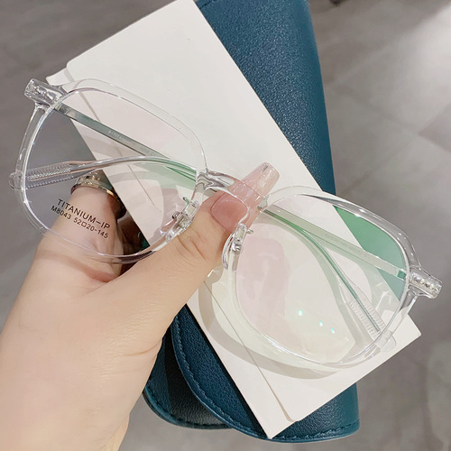 8043 New Xiaohongshu Fashion TR90 Anti-Blue Light Glasses for Girls without Makeup Can Be Equipped with Prescription Glasses Frames and Flat Glasses