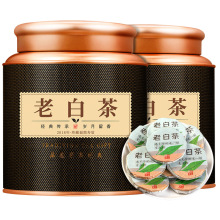 茶叶 福鼎白茶5年陈老白茶干茶小茶饼厂家一件代发罐装500g