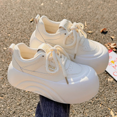 厚底增高小白鞋女2025新款百搭大头面包鞋邦耐XY-A356一件代发