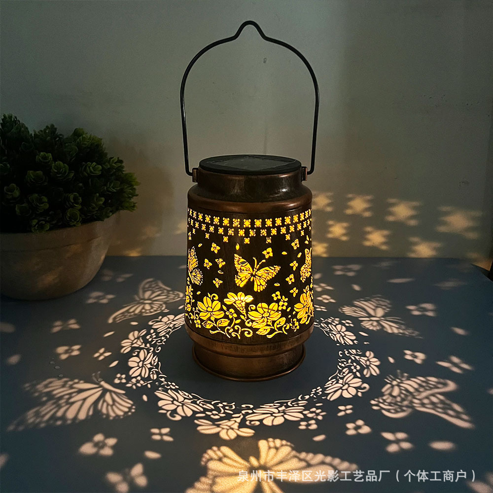 travel lamp solar-powered with projector for gazebo