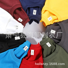 2025年精梳棉圆领短袖T恤背心纯色棉上衣半袖班服可印花T跨境热销
