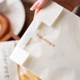 ALJ6ins风简约英文胶带烘焙面包包装袋封口贴装饰法式甜品无痕胶