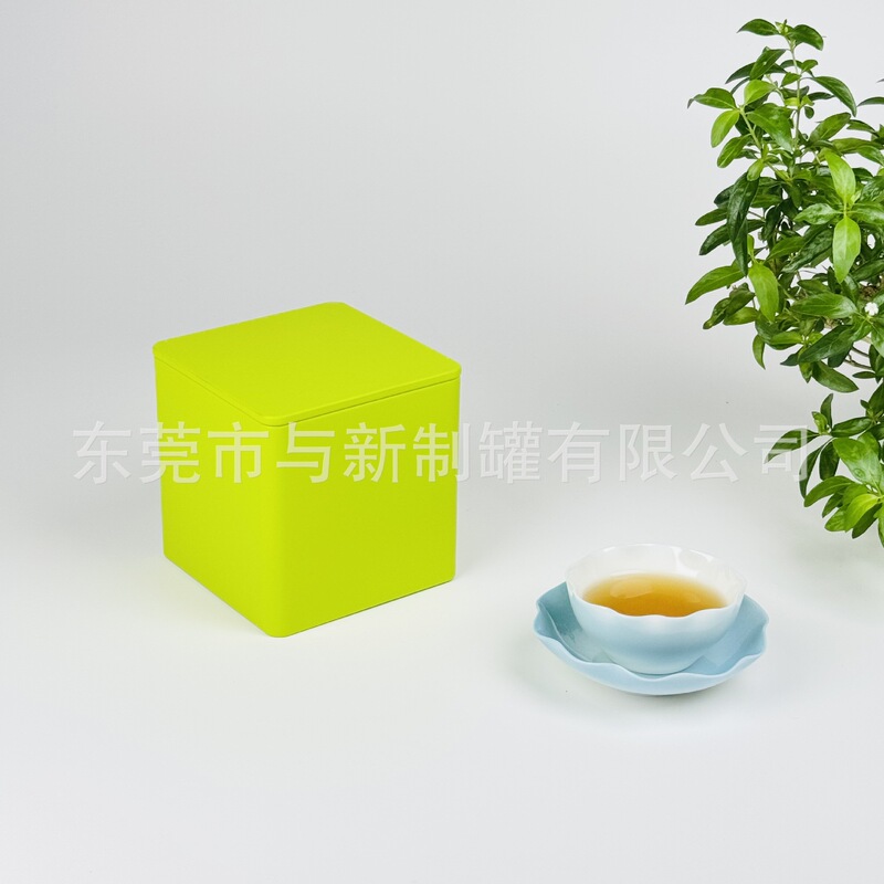 85mm纯色茶叶罐通用马口铁铁罐密封空盒长方形茶叶铁盒包装现货|undefined
