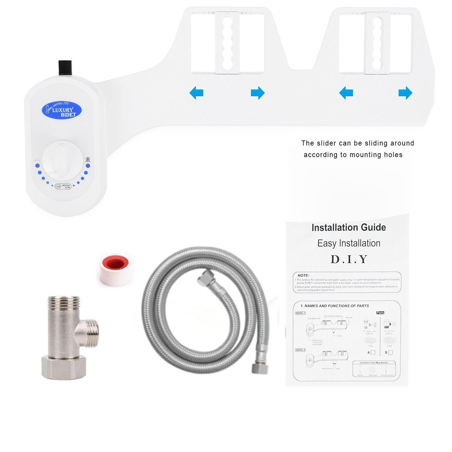 Limpiador transfronterizo de las mujeres, inodoro inteligente, cubierta de inodoro, limpiador de cadera, instalación simple