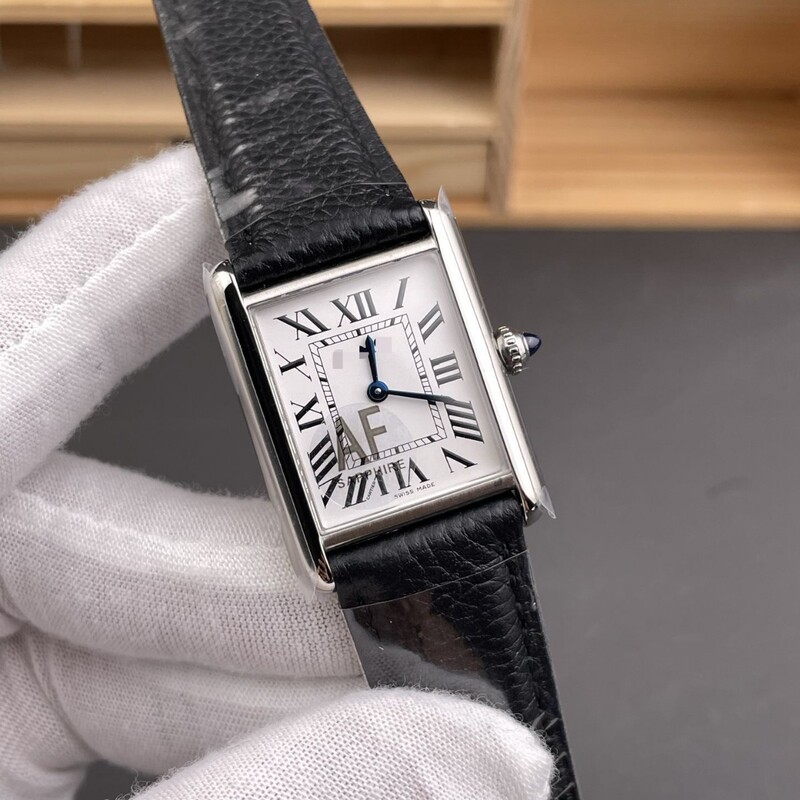 Af Card Tank Series Women's Watch Square Fashion Casual Roman Numerals High-Quality Leather Strap Quartz Watch
