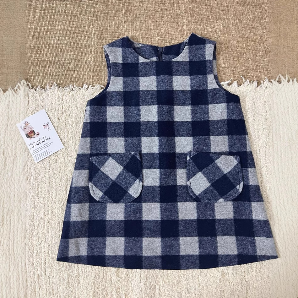 儿童毛呢连衣裙2024秋冬新款女宝宝韩版小香风洋气可爱呢子背心裙