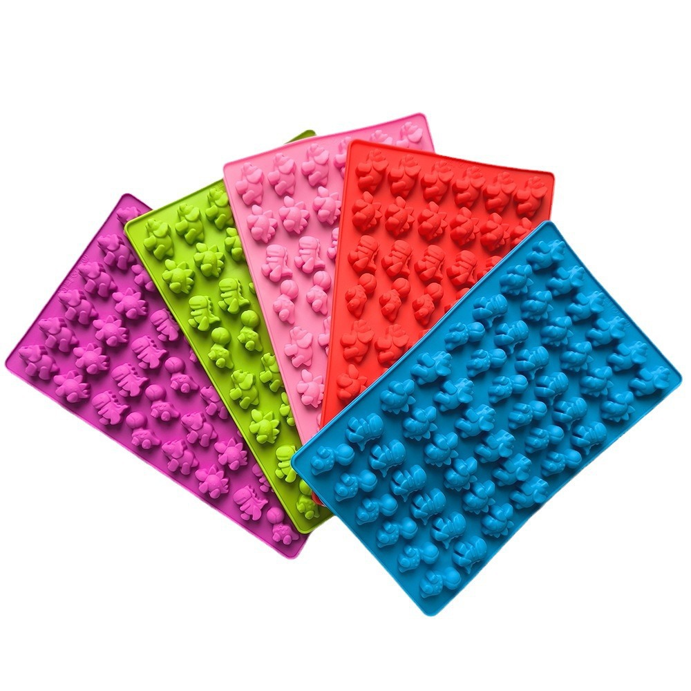 48 incluso pequeño dinosaurio 132 molde de silicona de caramelo DIY caramelo chocolate galleta pastel decoración plug-in