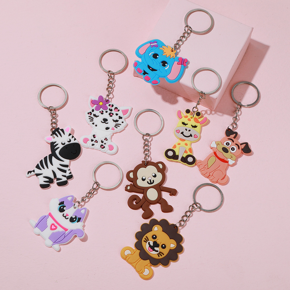 Cute Animal Pvc Keychain display picture 1