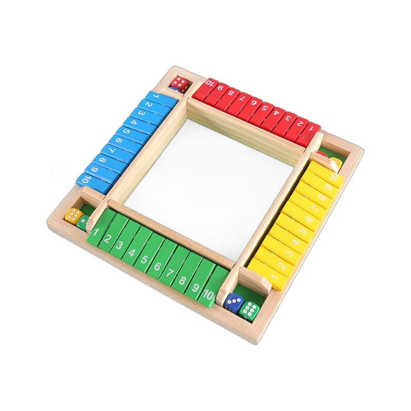 Amazon madera de cuatro lados Flip tablero juego de padres e hijos juego interactivo bar KTV juguete entretenimiento ocio vino orden image 5