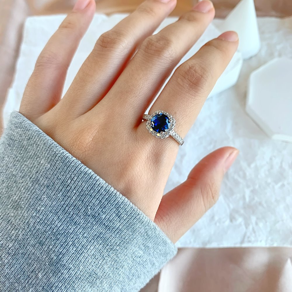 1 Piece Quantity Banquet, Cocktail Party Occasion 925 Sterling Silver Zircon Waves Heart Shape Rhombus Rings