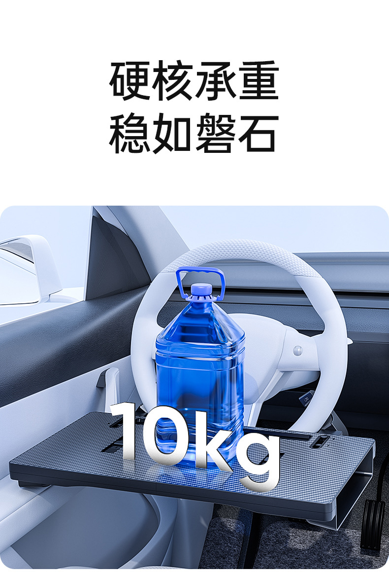 Car-mounted detachable steering wheel table board for office and dining use, dual-purpose folding storage rack, car essentials wholesale and delivery