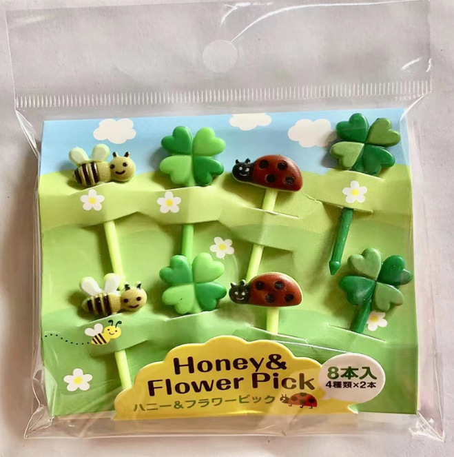 Uso doméstico Cartoon Tenedores para fruta para niños Creativo Animales para niños Set de palillos de plástico para fruta Palillos para fiambrera