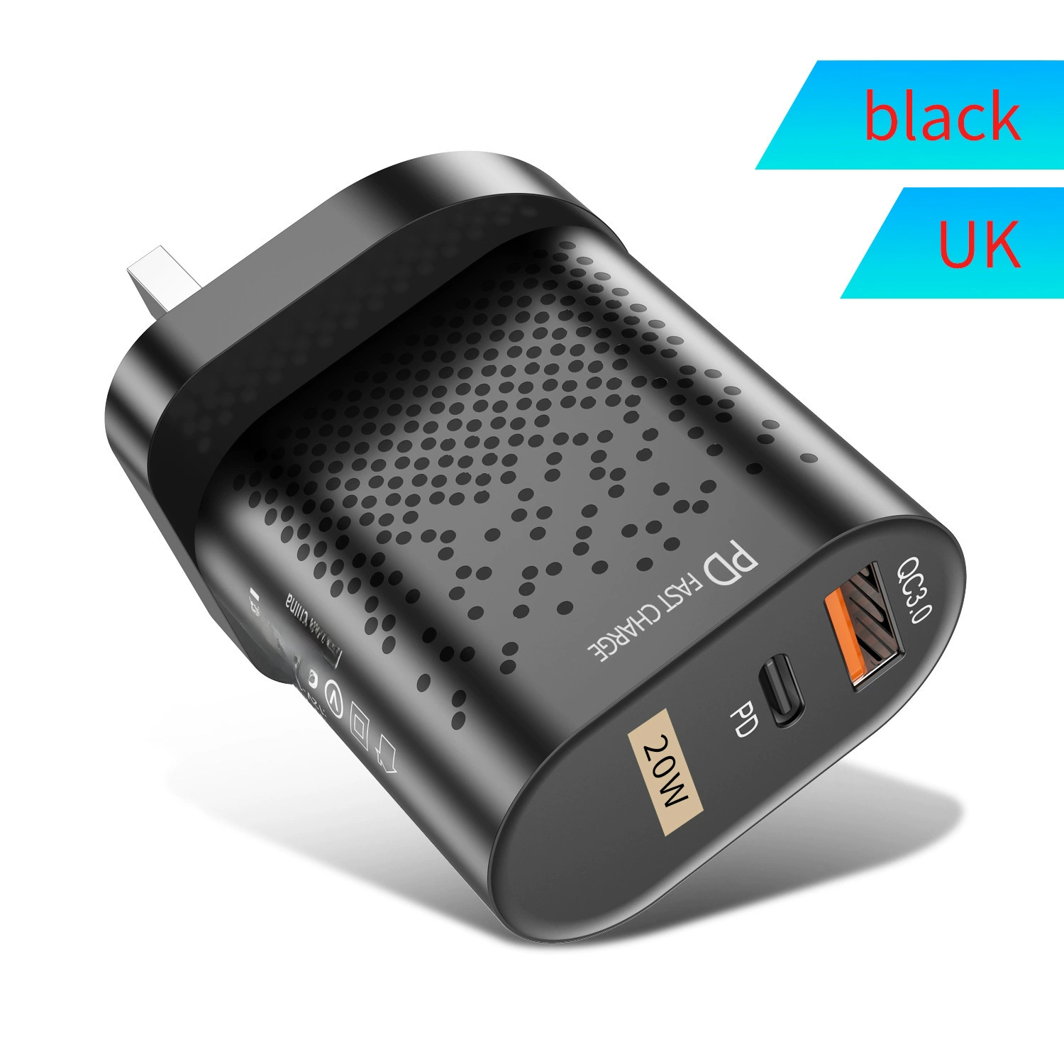 QC3.0 быстрая зарядка PD 20W совместима с Apple 13 12 usb-a+typec двойной порт европейский адаптер