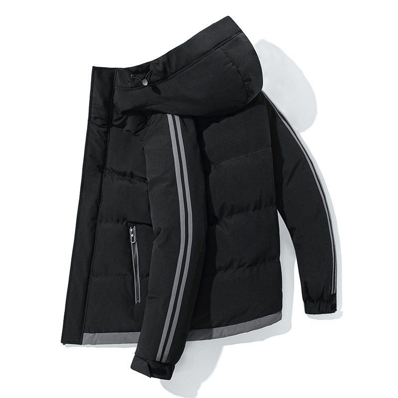 Vintervarma mäns tjocka huvor Fritids- och stiliga ungdomskläder Stora storlekar Arbetskläder Mode Kylsäker bomullsrock_voghion.com