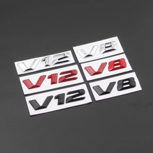 适用于新款奔驰车标 V8 V12叶子板侧标排量标后尾标 标志车贴字标