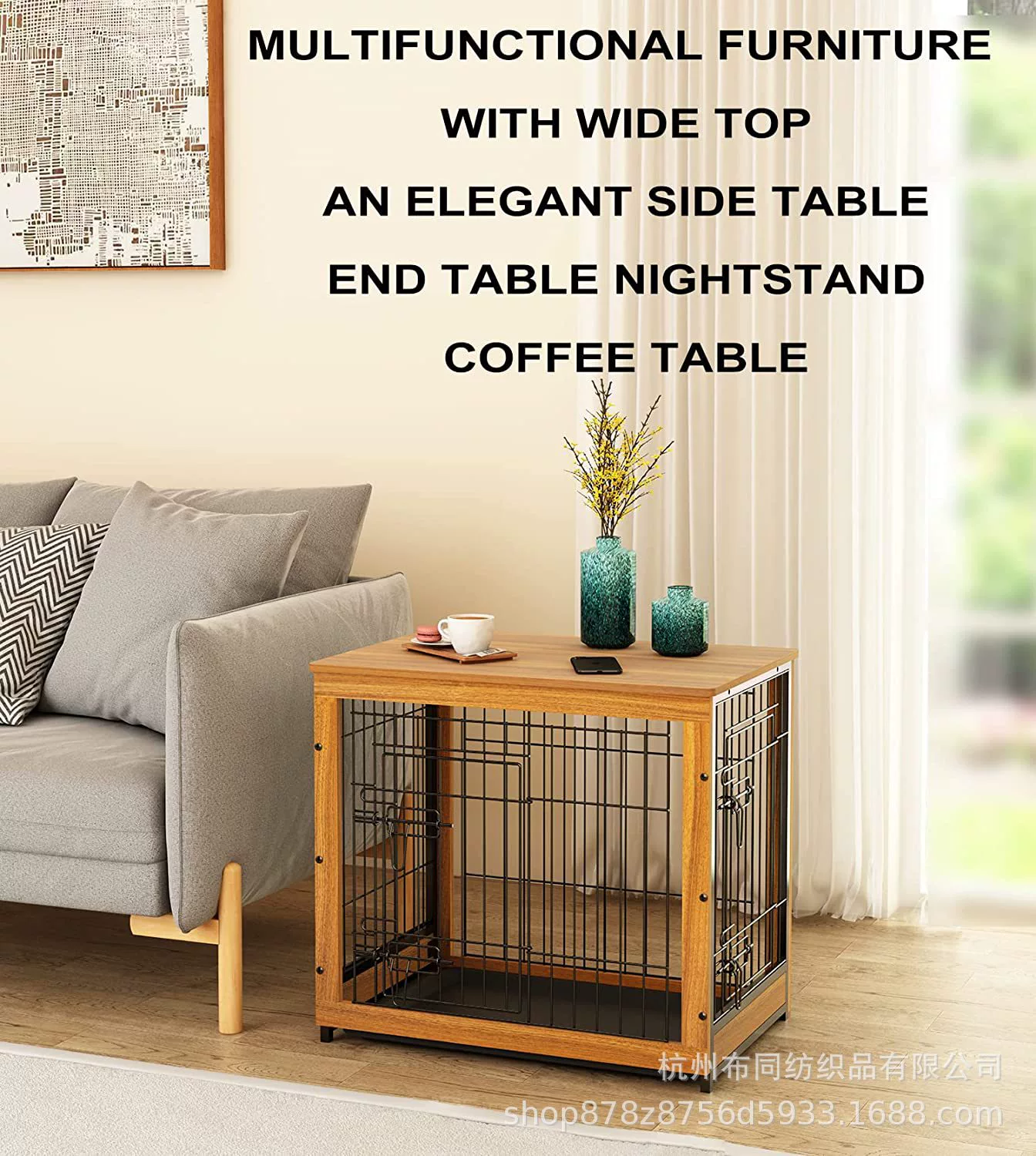 Amazon Home маленькая собака деревянная клетка средняя собака с туалетом разделение домашняя собака вилла производитель оптом