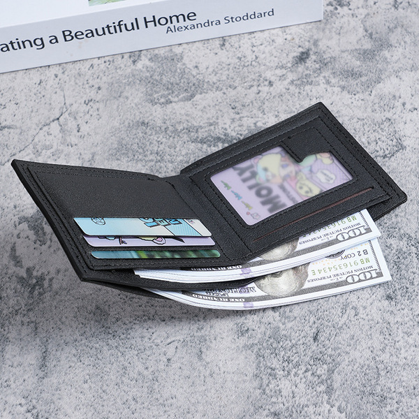 Short capacious wallet for leisure made of soft leather