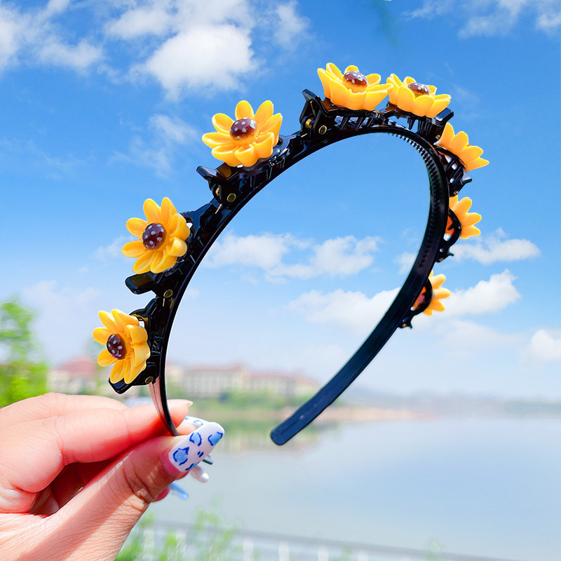 漫画子供用ヘアバンドヘアピンベビープレスヘアヘッドバンド編組ヘアピン女の子かわいいヘアアクセサリー頭飾り|undefined