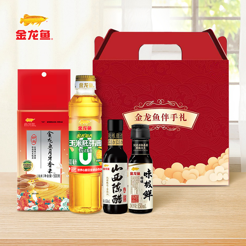 金龙鱼油米组合 食用油400ML稻米油大米500G礼盒 伴手礼批发|undefined
