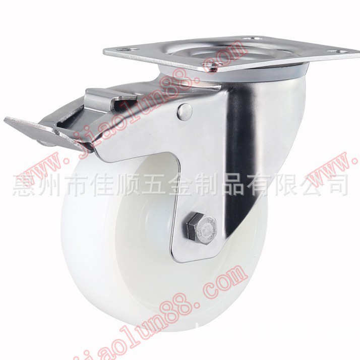 欧款不锈钢脚轮-不锈钢尼龙轮-304不锈钢轮