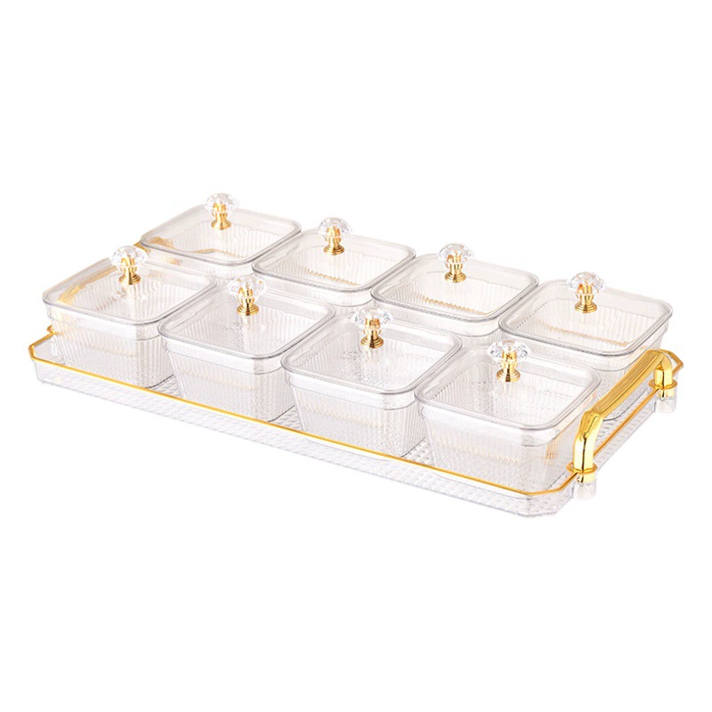 Легкая Роскошная тарелка для фруктов Гостиная Бытовой журнальный столик Закуски Тарелка для закусок Ящик для хранения конфет Орехи Тарелка для сухофруктов Разделенная