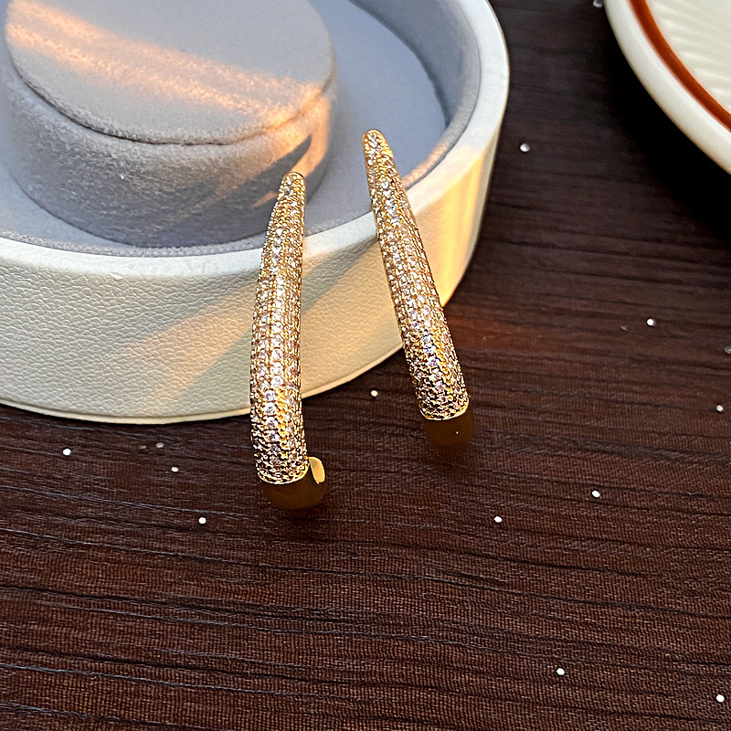 10g Weight 925 Sterling Silver Ear Needle Material Zircon Inlay Material Drop Earrings, Ear Studs Classification 1 Pair Quantity Banquet, Party Occasion Copper Material Geometric Pattern All Seasons Season Women's Gender Elegant, Glam Style 1 Pair Elegant Glam Geometric Copper Zircon Drop Earrings Ear Studs 9