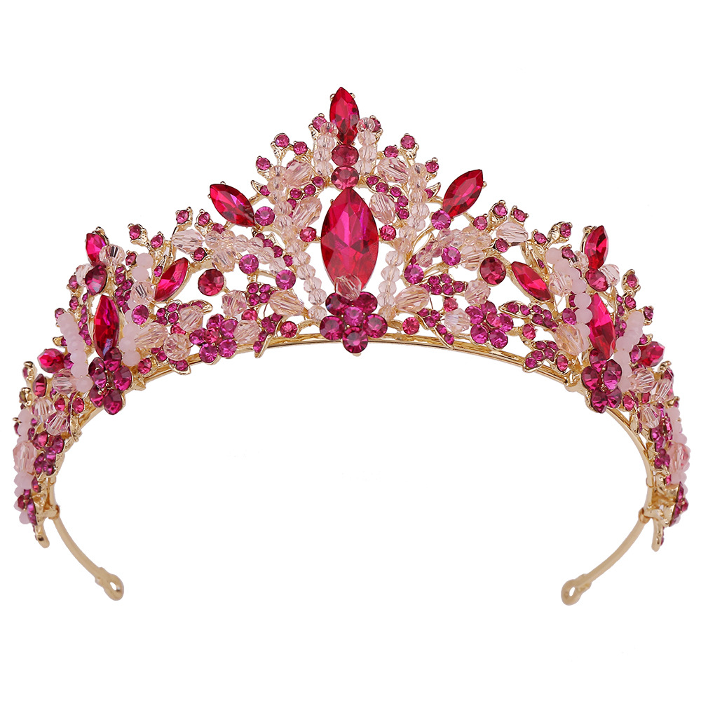 Bridal Crown Alloy Inlay Artificial Crystal Rhinestones Crown display picture 3