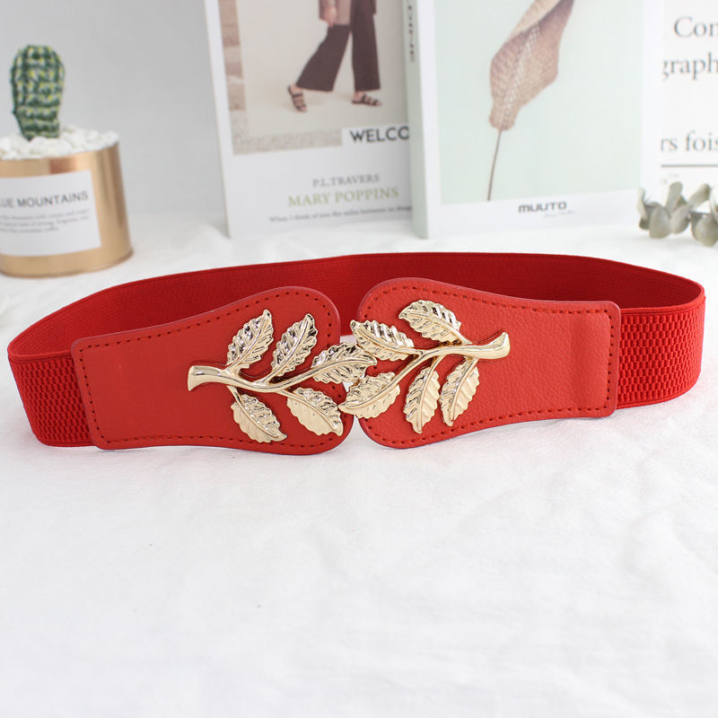 Fashion Leaf Pu Leather Belt display picture 4