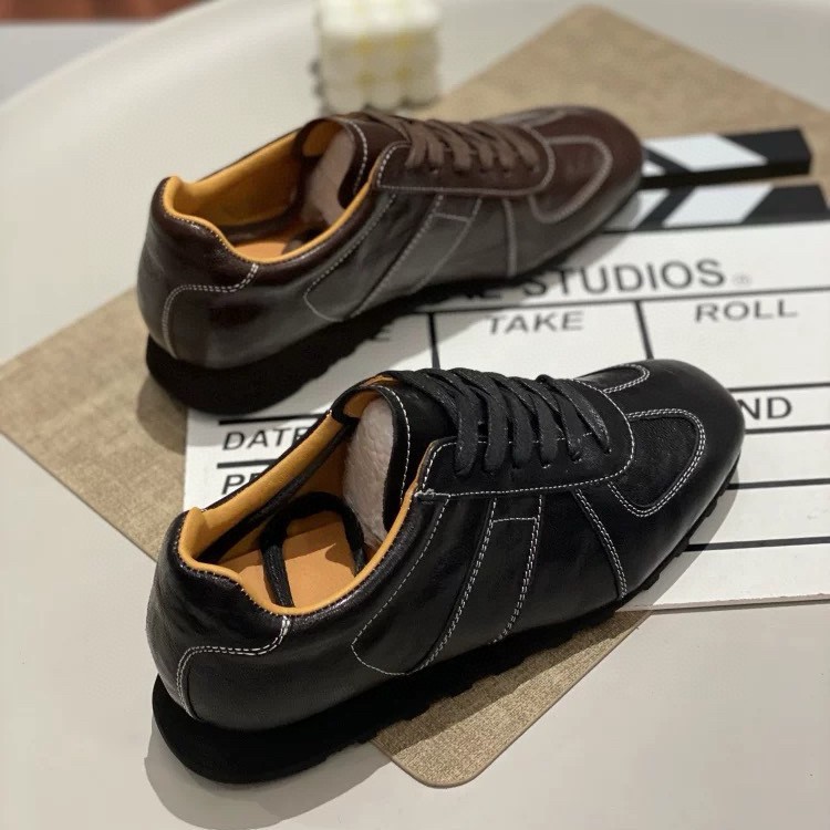 Giày sneaker nữ chunky đế dày da cừu tăng chiều cao 2025 — màu đen